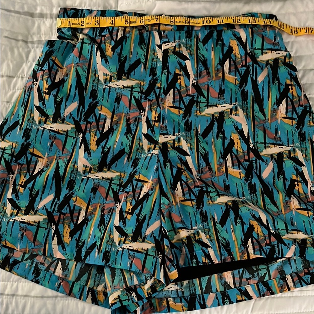 High Waist Abstract Print Women's Shorts